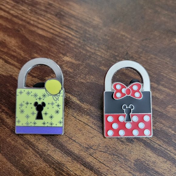Disney Pins - Lock Bundle - Minnie Mouse & Tinkerbell Pixie Dust - Picture 1 of 1